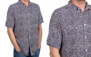 پیراهن نخی آستین کوتاه مردانه