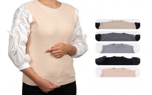 بلوز بافت آستین فانتزی