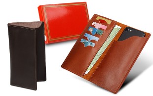 کیف پول و موبایل چرم