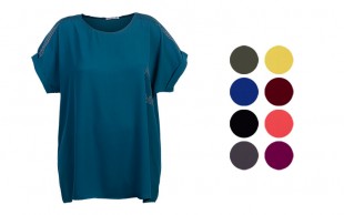 تیشرت حریر کرپ سایز بزرگ jewelled