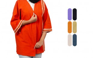 مانتو کنفی جلو باز مدل 15847