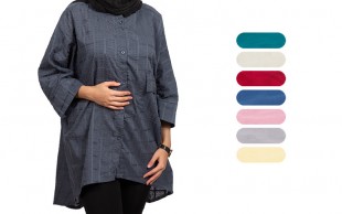 شومیز مانتویی حریر زنانه