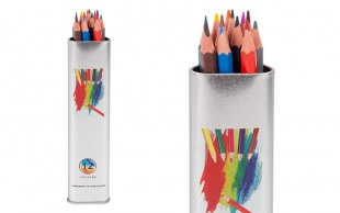 مداد رنگی 12 رنگ جعبه فلزی