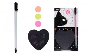 کاغذ یادداشت چسب دار به همراه خودکار