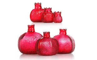 پکیج دکوری انار شیشه ای