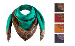 روسری نخی گل‌دار