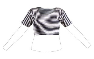 نیم تنه striped