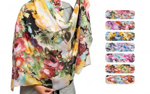 روسری چاپی طرح گل