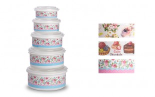 ست ظرف 5 تکه درب دار