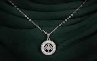 گردنبند نگین دار زنانه Steel