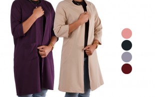 مانتو جلو باز زنانه Crepe