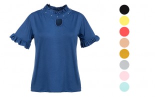 تیشرت زنانه چین دار