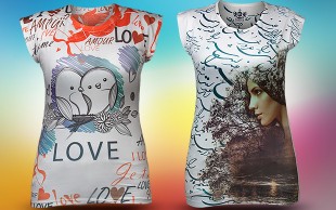 تاپ زنانه طرح دار