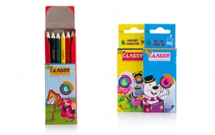 مداد رنگی 6 رنگ CLASSY