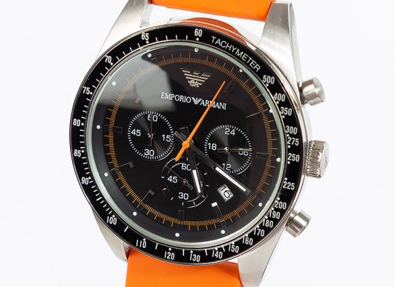 Emporio armani hot sale watch orange