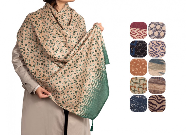 شال مخمل پاییزی