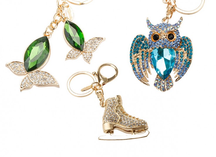 آویز کلید کریستالی Bird