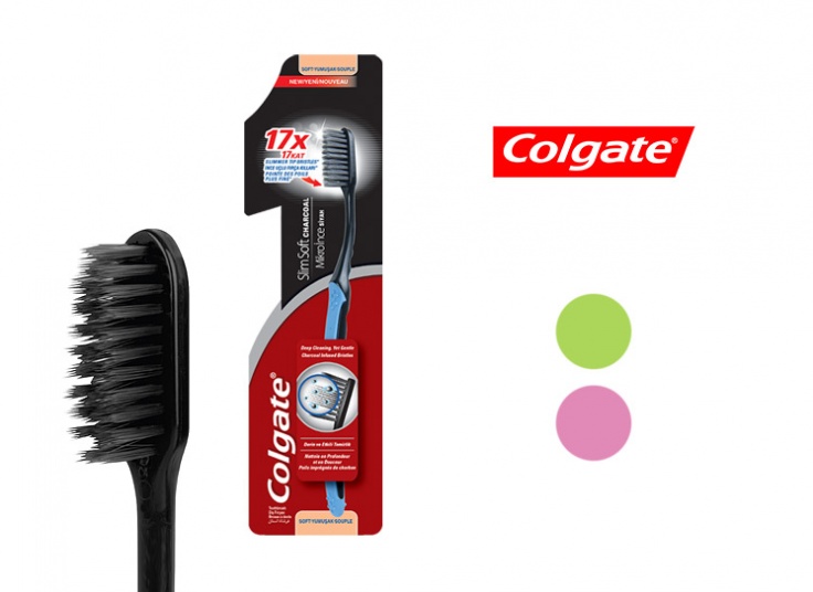 مسواک ذغالی Colgate Slim Soft