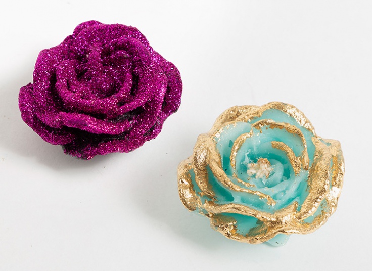 شمع طرح گل رز