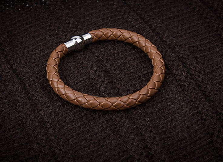 دستبند چرم حصیری