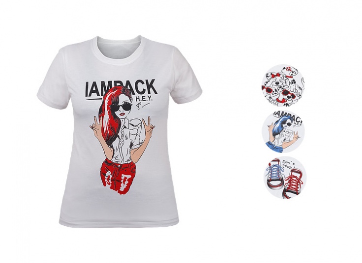 تیشرت زنانه طرحدار Casual