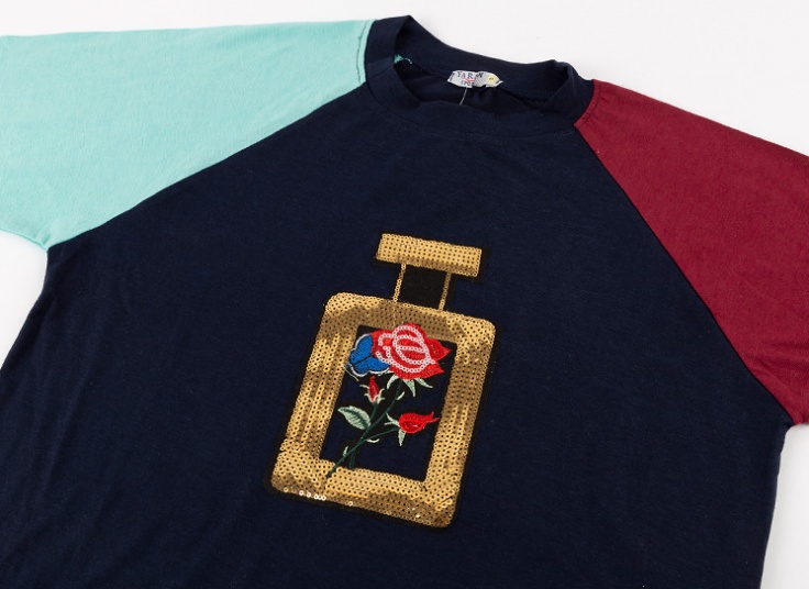 بلوز زنانه گره ای طرح Perfume