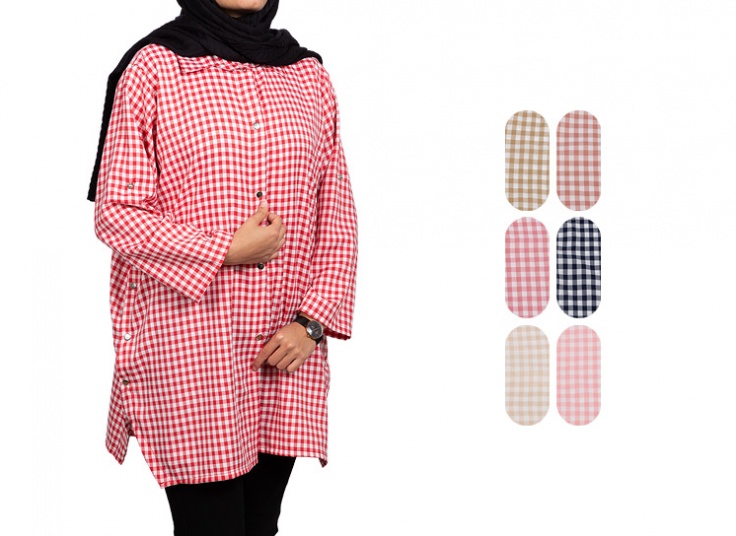 مانتو زنانه چهارخانه 