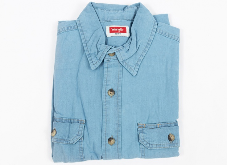 پیراهن جین مردانه آستین کوتاه Wrangler