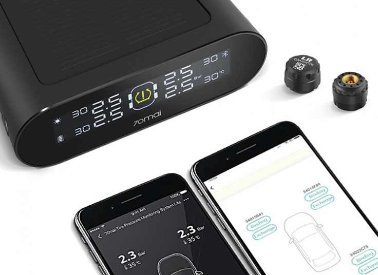 نمایشگر و سنسور فشار باد لاستیک شیائومی 70Mai Midrive T02