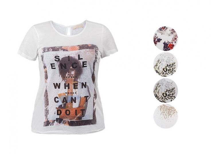 تیشرت زنانه طرح pull and bear