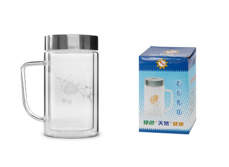 لیوان دمنوش دو جداره