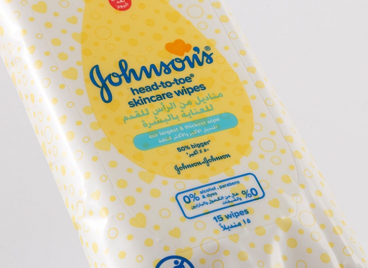 دستمال مرطوب حوله‌ای Johnsons