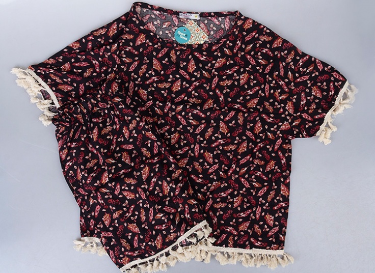 تیشرت و شلوارک نخی زنانه Tassel