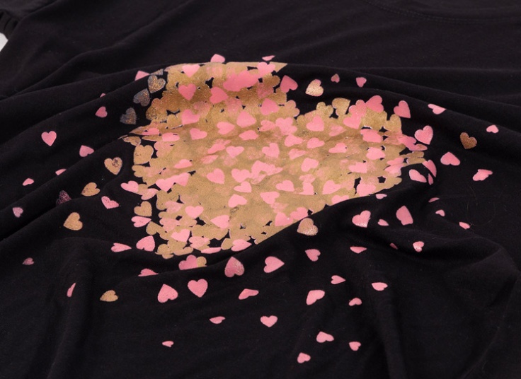 تیشرت زنانه ویسکوز طرح قلب