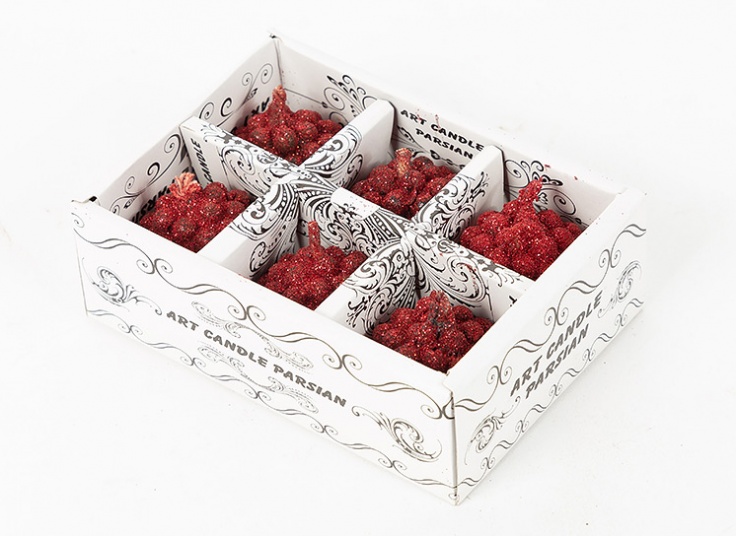 شمع گل رز 6 عددی