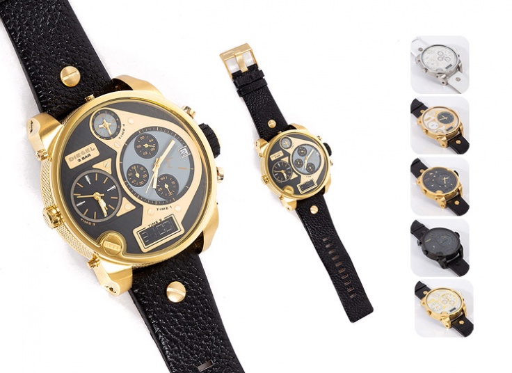 ساعت مچی چهار زمانه طرح Diesel