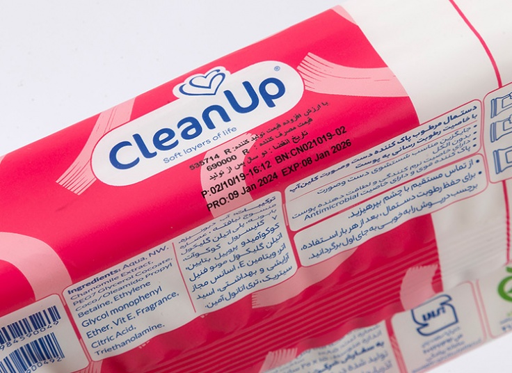 دستمال مرطوب پاک کننده دست و صورت CleanUp