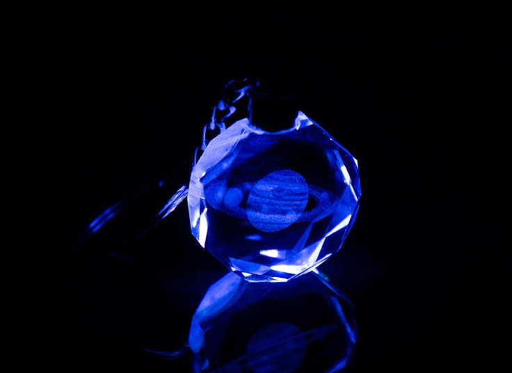 جاکلیدی کریستالی چراغ دار