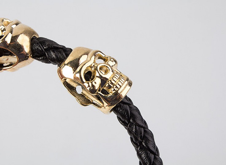 دستبند چرم دو پلاک