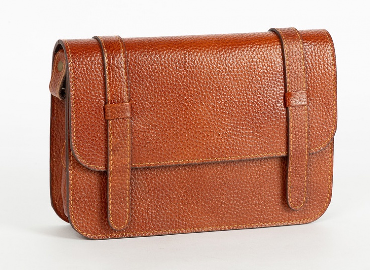 کیف دوشی چرم 2 تسمه زنانه