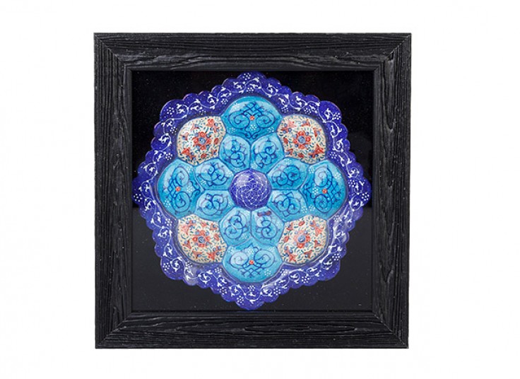 بشقاب میناکاری قاب دار