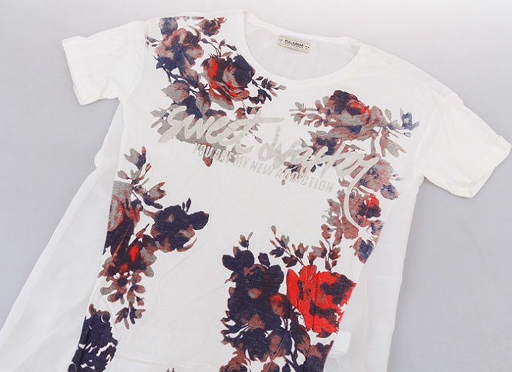 تیشرت زنانه طرح pull and bear