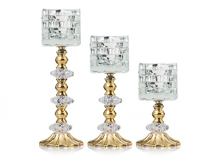 ست سه تایی شمعدان پایه دار