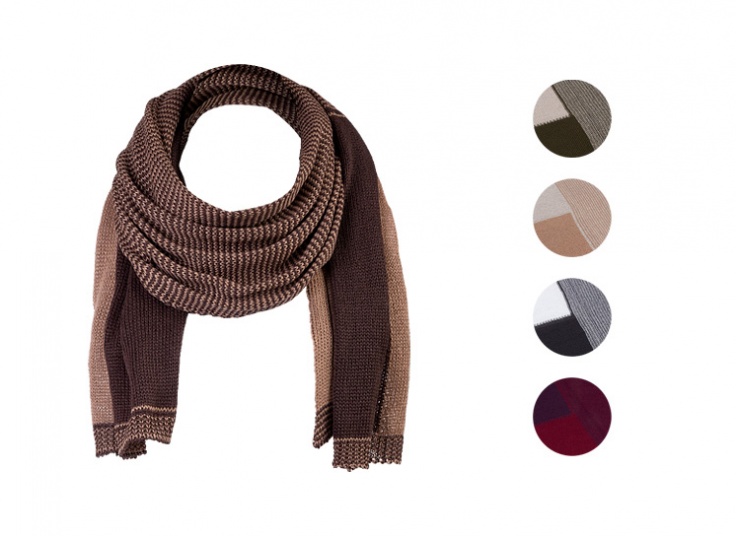 شال بافت زمستانی dichromatic