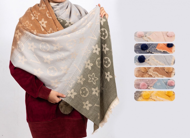 شال زنانه بافت LV