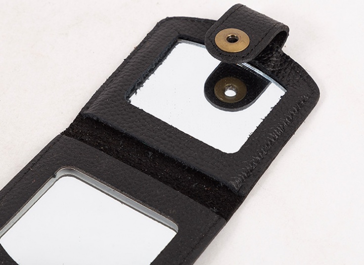 آینه آرایشی جیبی مدل چرم