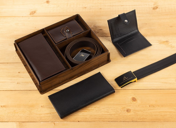 ست هدیه چرم طبیعی