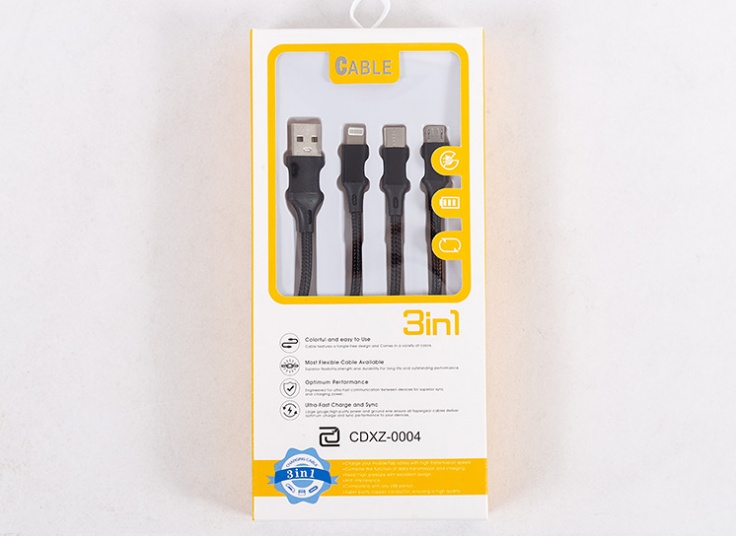 کابل شارژ 3 کاره مدل CDXZ-0004