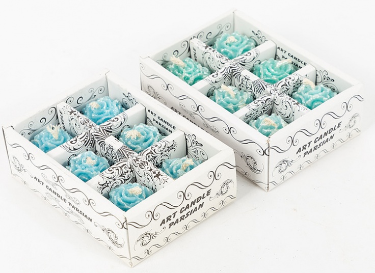 شمع گل رز 6 عددی