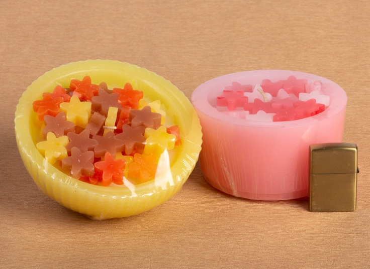 شمع کاسه ای مدل ستاره